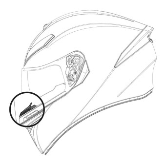 Piezas sueltas casco AGV Cubrenariz K-5 S Piezas sueltas casco AGV Cubrenariz K-5 S